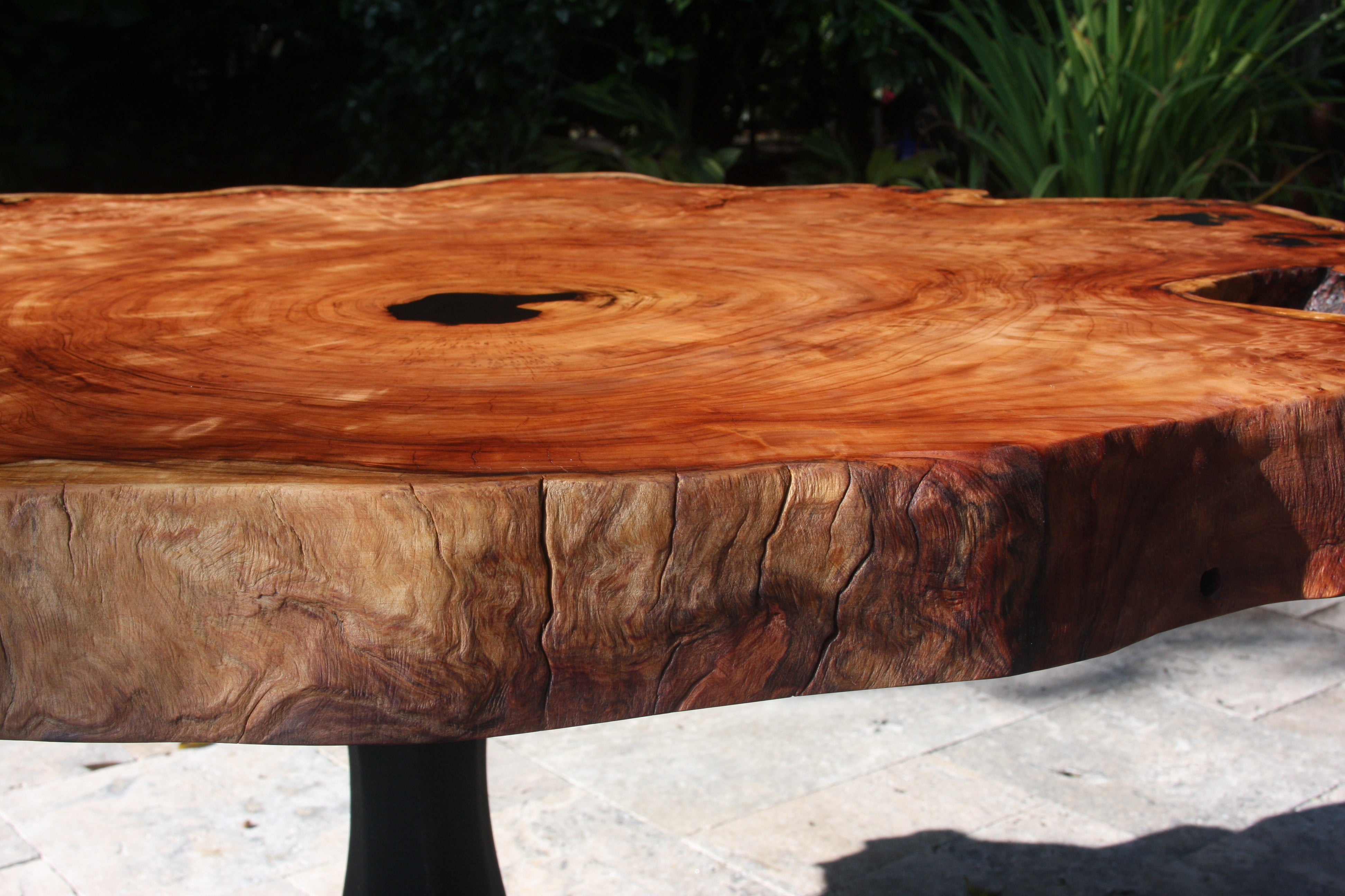 Redwood slab deals coffee table